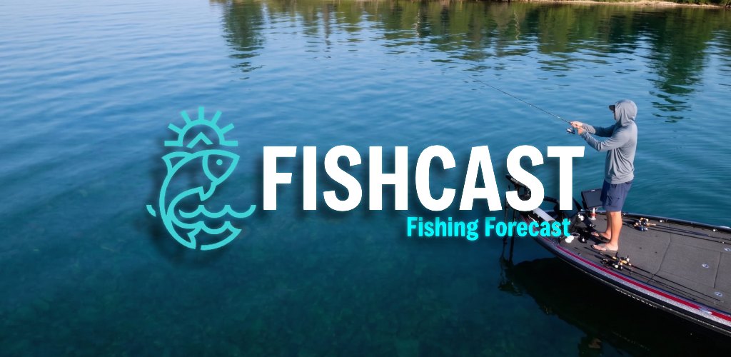 Hookr fishing forecast: angler casting from a boat on calm water